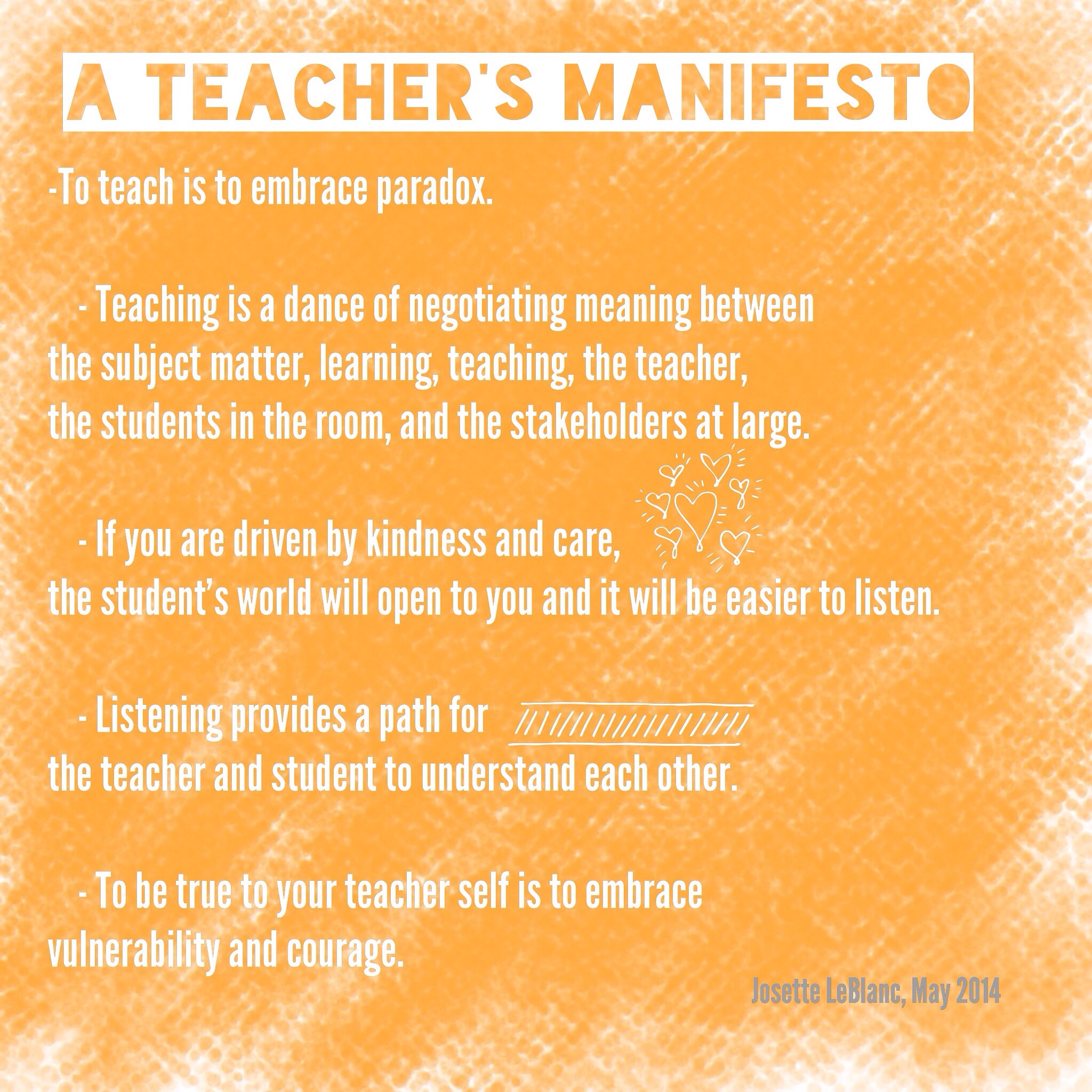 Teacher Manifesto